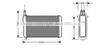 AVA QUALITY COOLING la6009 -  Теплообменник, отопление салона